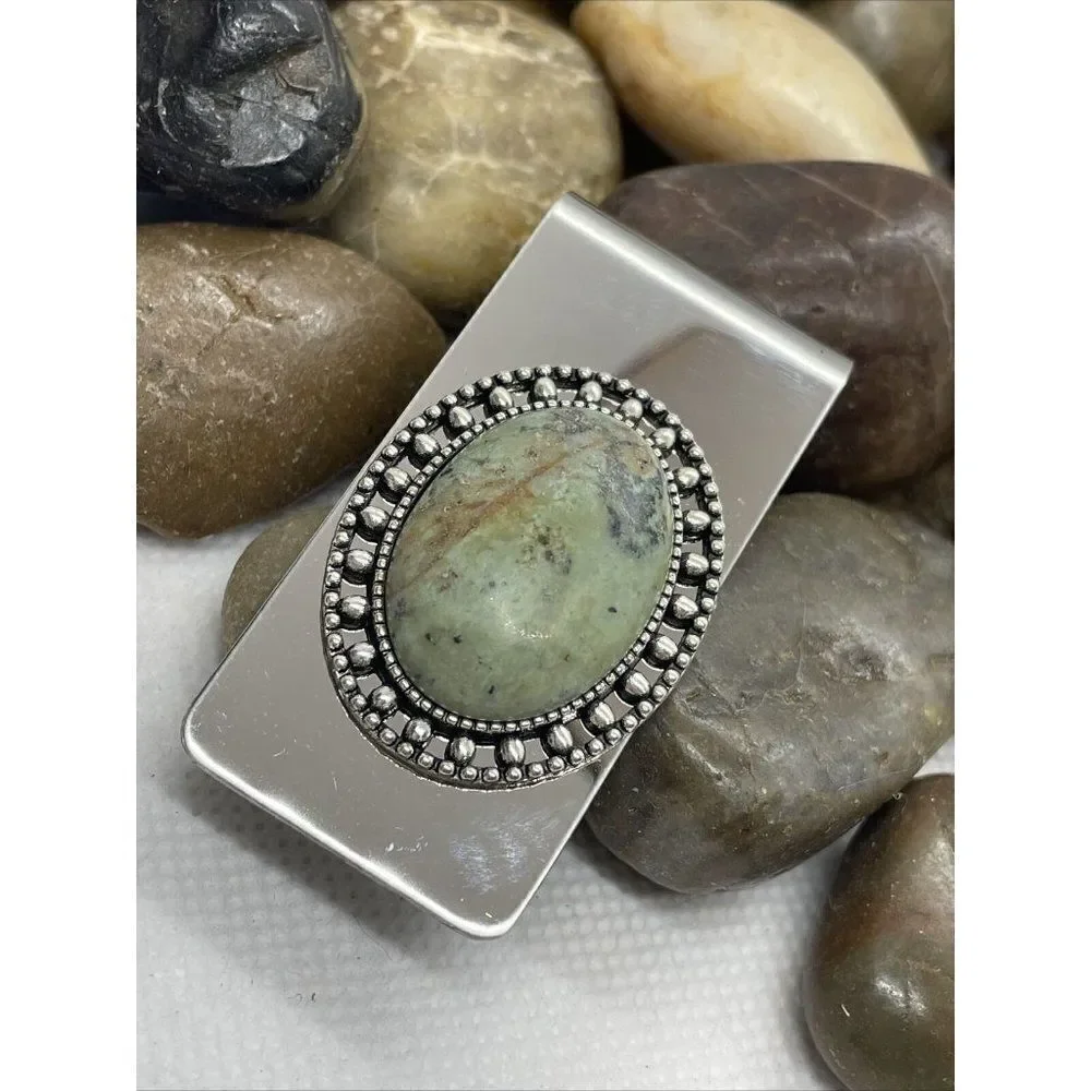 TURQUOISE Western Money Clip Stainless Steel UNIQUE Quality Wedding Party Gift